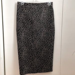 Long cheetah pencil skirt
